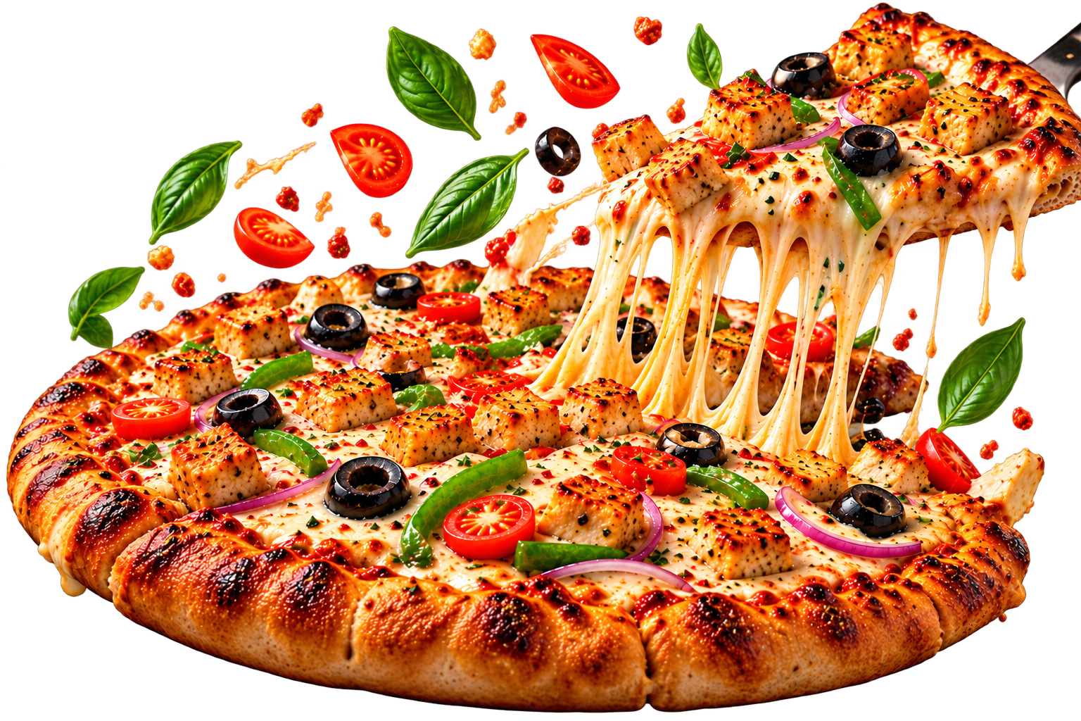 Cheesy Loaded Pizza Slice Pull