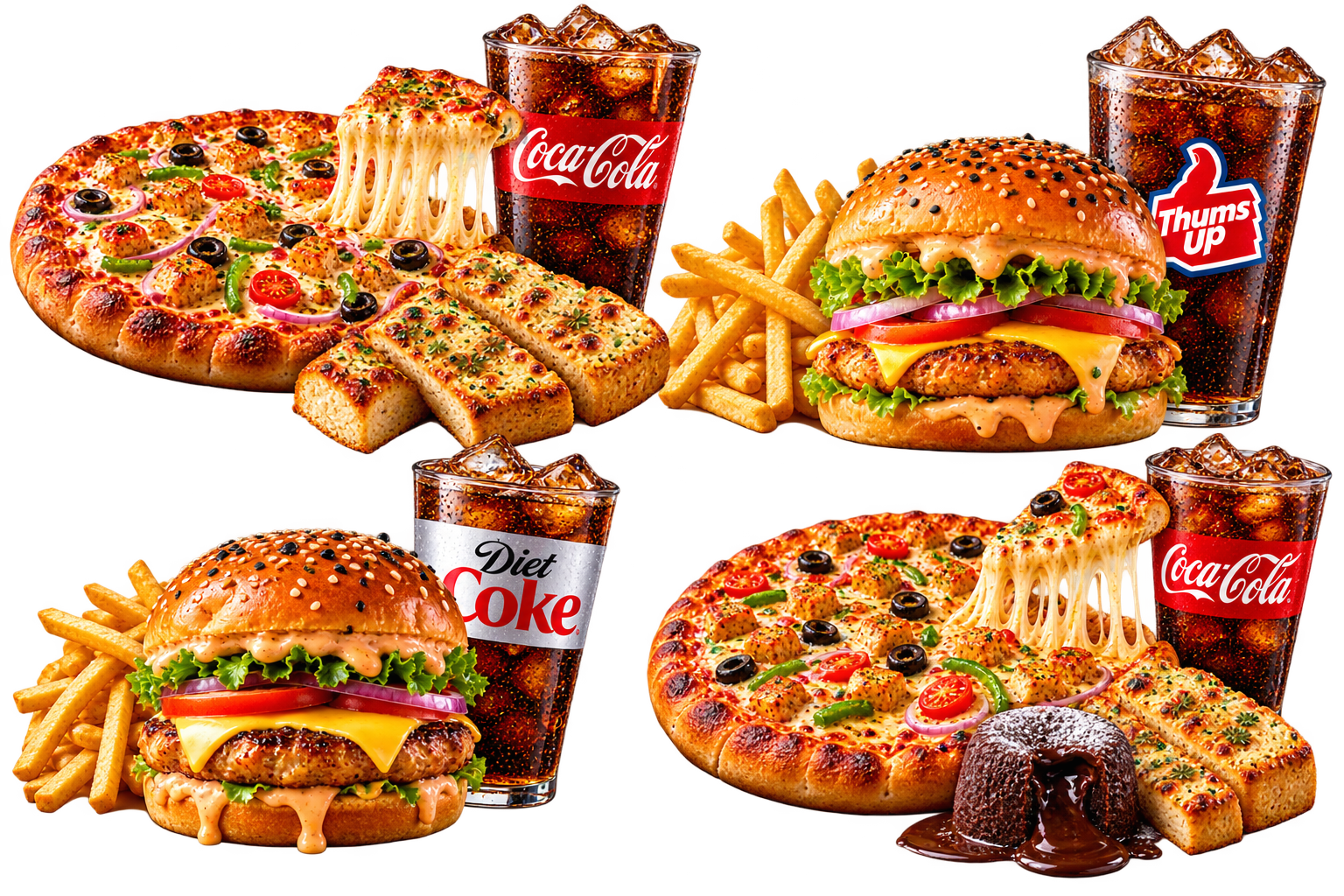 Fast Food Combo Feast Collage
